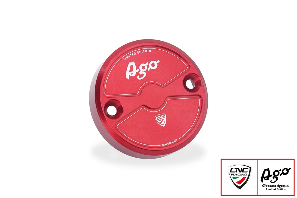 [CNC-TF440RAG] Front brake fluid reservoir cap Ø56 - Giacomo Agostini Limited Edition (Red)