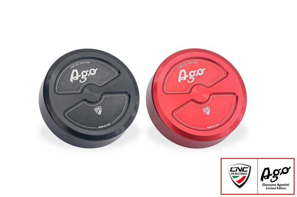 [CNC-TF446BAG] Brake or clutch fluid reservoir cap M52x4 - Giacomo Agostini Limited Edition (Black)