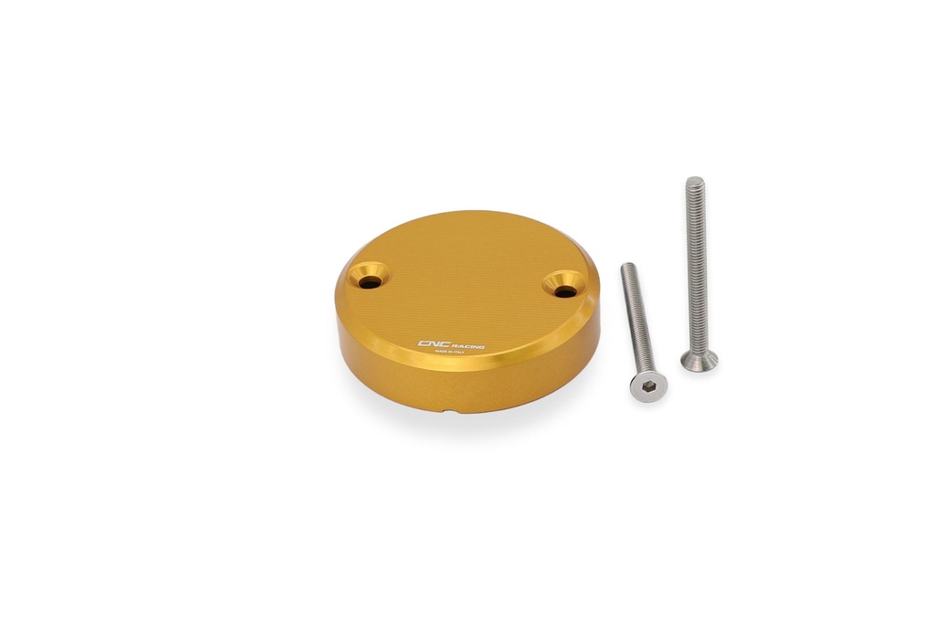[CNC-TF880G] Front brake fluid reservoir cap Ø56 - Streaks (Gold)