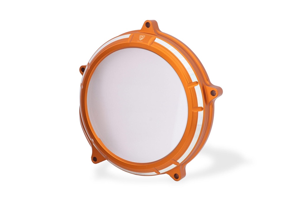 [CNC-CA600OS] Clear clutch cover KTM (Orange/Silver)