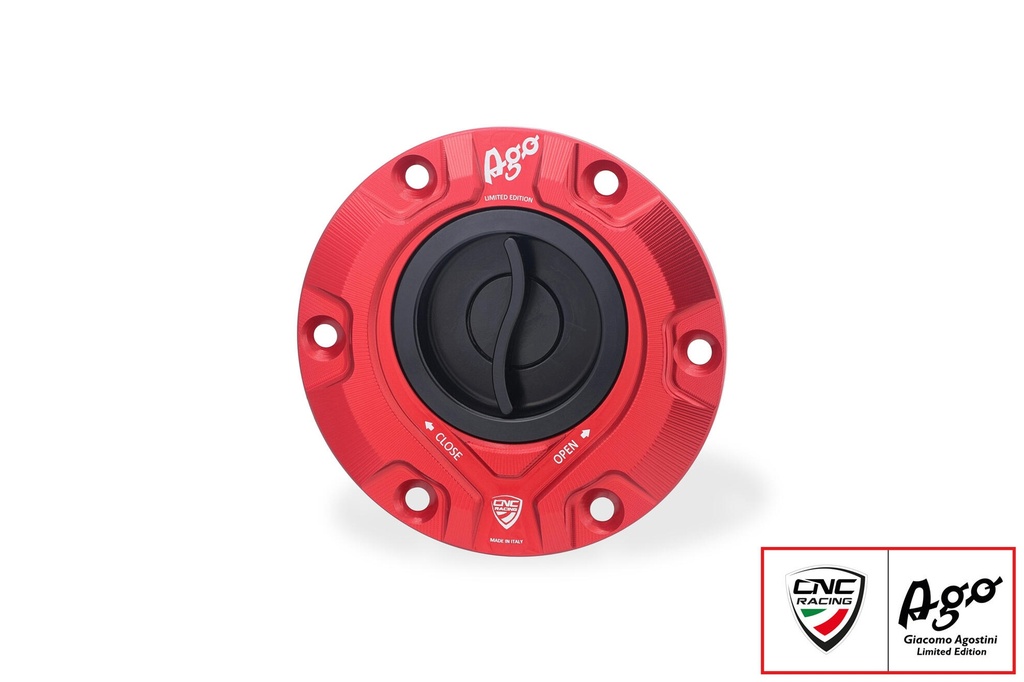 [CNC-TS422RBAG] Fuel tank cap - Giacomo Agostini Limited Edition (Red/Black)