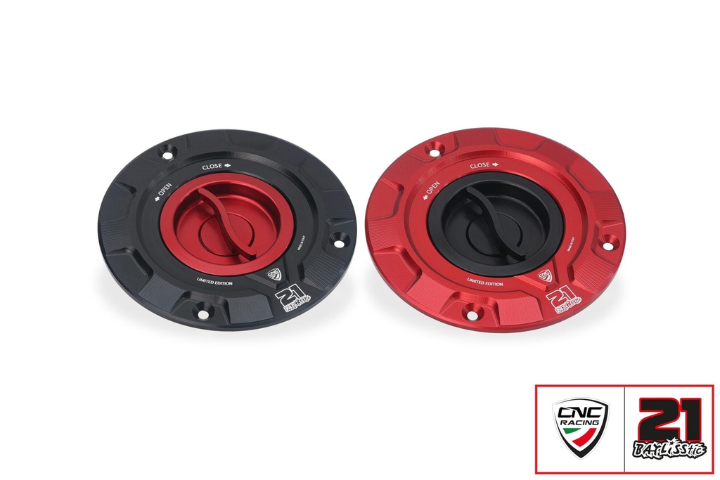 [CNC-TS423BRTB] Fuel tank cap - Troy Bayliss Limited Edition (Black/Red)