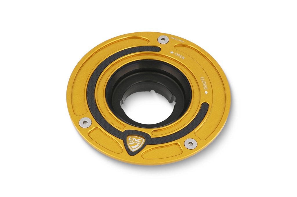[CNC-TSB01G] Fuel tank cap - flange Carbon (Gold)