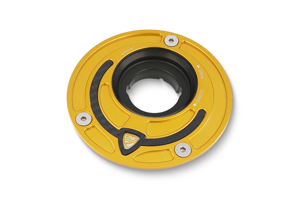 [CNC-TSB03G] Fuel tank cap - flange Carbon (Gold)