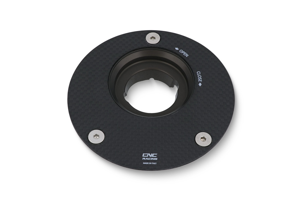 [CNC-TSB23Y] Fuel tank cap with flange carbon fiber (Matte)