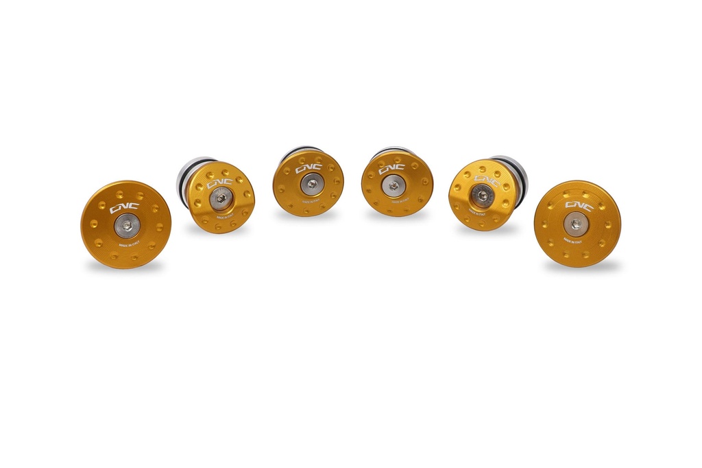 [CNC-TT324G] Frame caps sets MV Agusta Superveloce (6 pcs to be mounted with TC323) (Gold)
