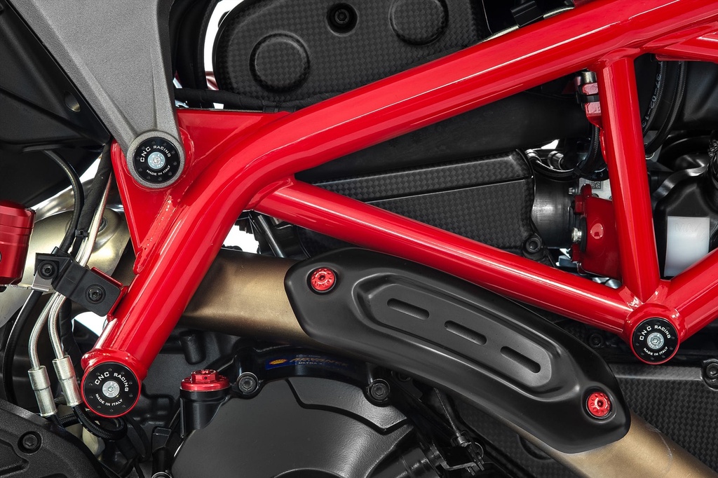 [CNC-TT326B] Frame caps kit Ducati Hypermotard 821/939 (Black)