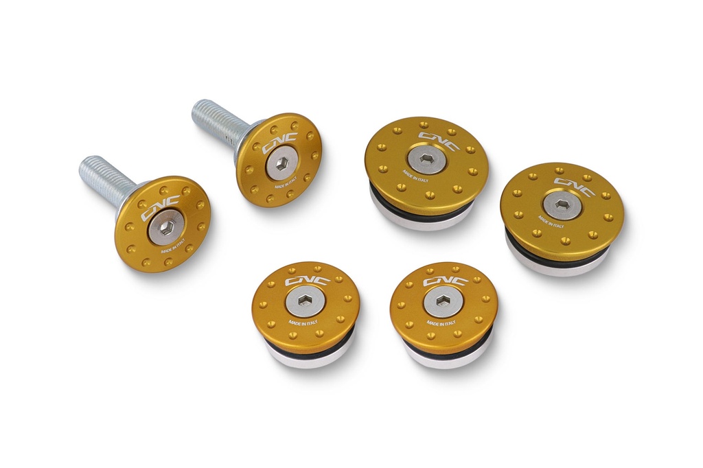 [CNC-TT326G] Frame caps kit Ducati Hypermotard 821/939 (Gold)