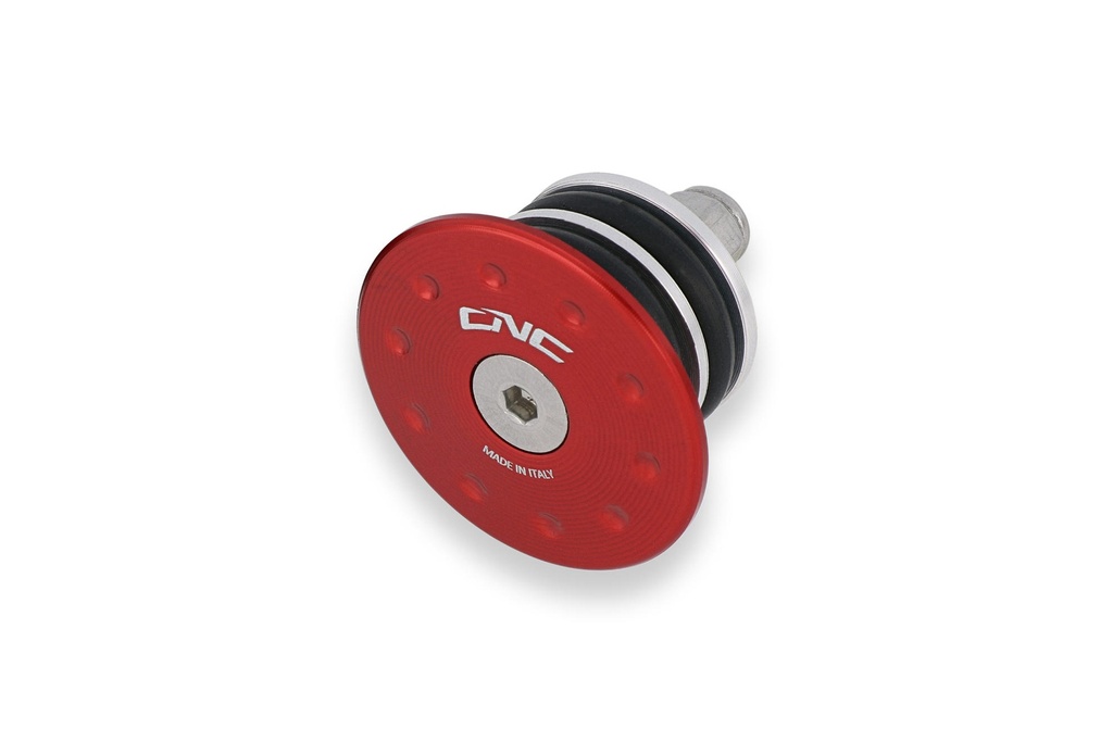 [CNC-TT347R] FRONT FORK CAP LEFT SIDE APRILIA (Red)