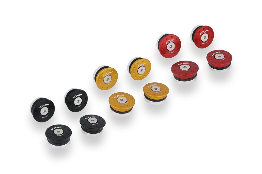 [CNC-TT349B] FRAME CAPS KIT DUCATI MULTISTRADA 1260 - smaller holes (Black)