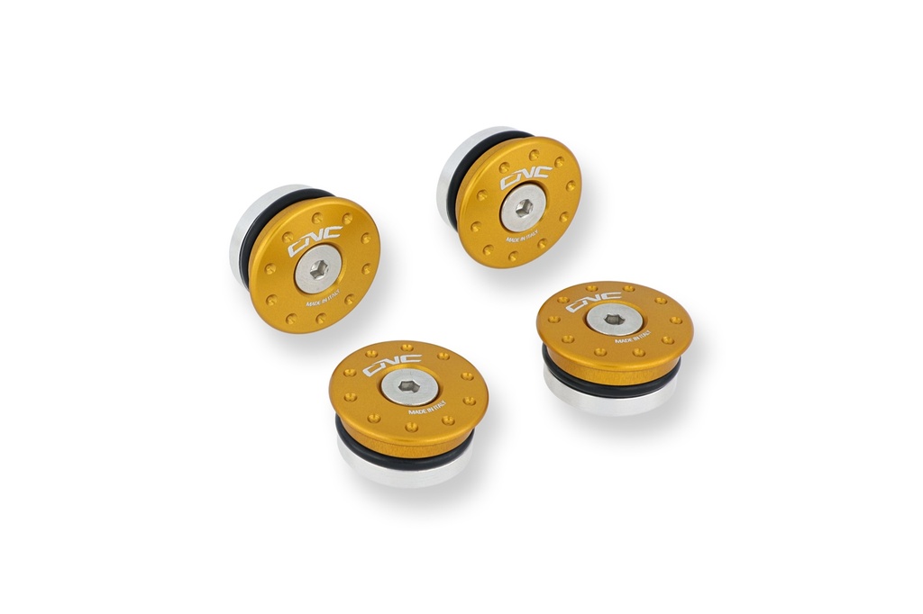 [CNC-TT349G] Frame caps kit Ducati Multistrada 1200 - smaller holes (Gold)