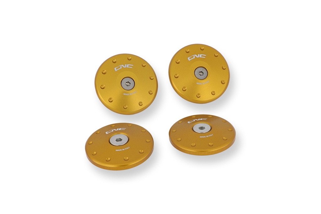 [CNC-TT350G] Frame caps kit Ducati Multistrada Enduro - large holes (Gold)
