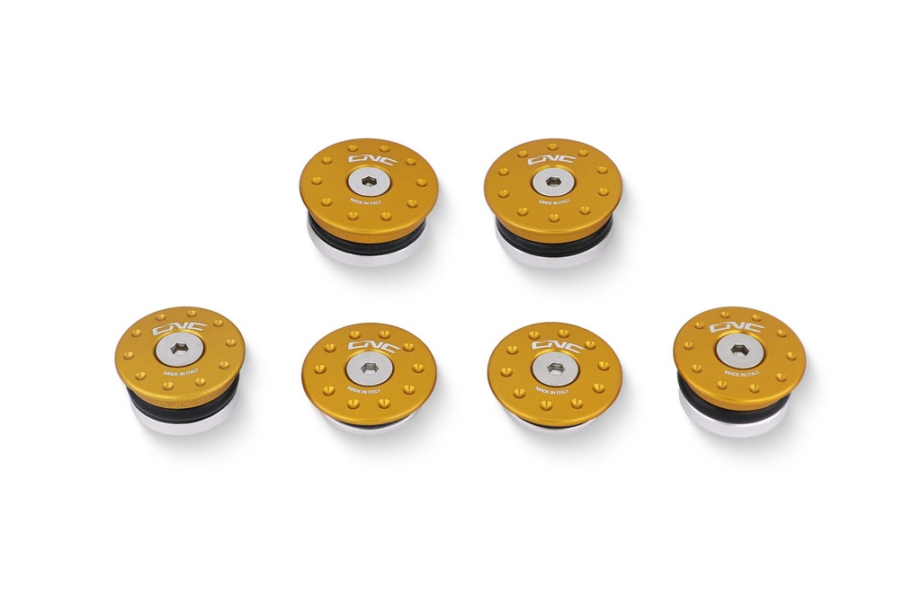 [CNC-TT355G] Frame caps kit Ducati Hypermotard 950 (Gold)
