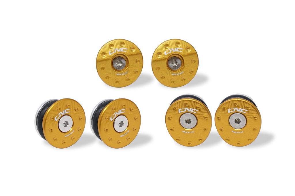 [CNC-TT358G] Frame caps kit MV Agusta - Front frame (Gold)