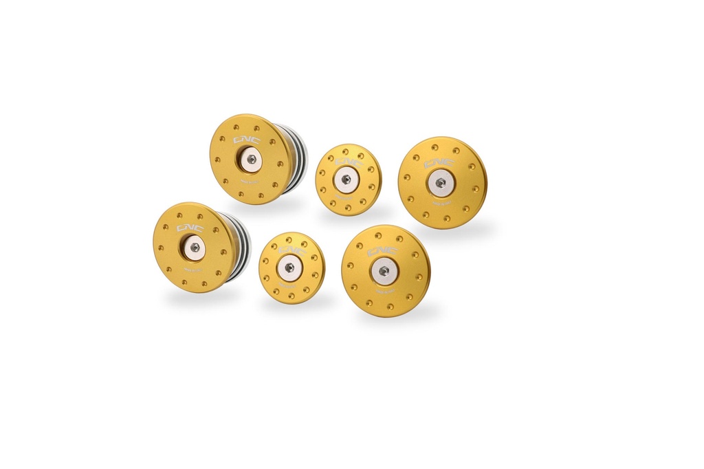 [CNC-TT364G] Frame caps kit Ducati Monster 937 (to be mounted with TC325) (Gold)