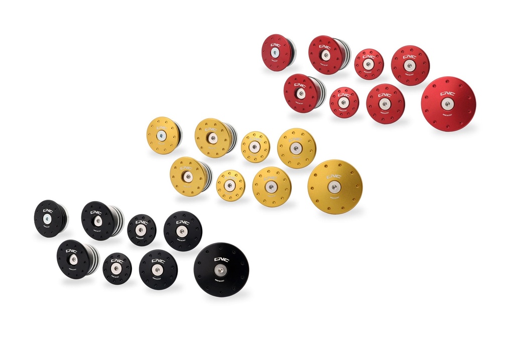 [CNC-TT365B] Frame caps kit Ducati Monster 937 (Black)