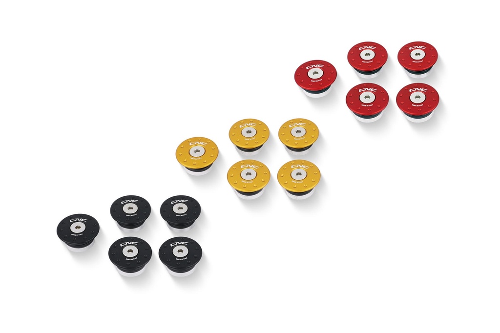 [CNC-TT367B] Frame caps kit Ducati Multistrada Enduro - smaller holes (Black)