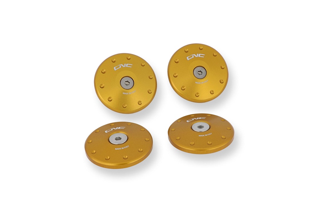 [CNC-TT368G] Frame caps kit Ducati Multistrada 1200 - large holes (Gold)