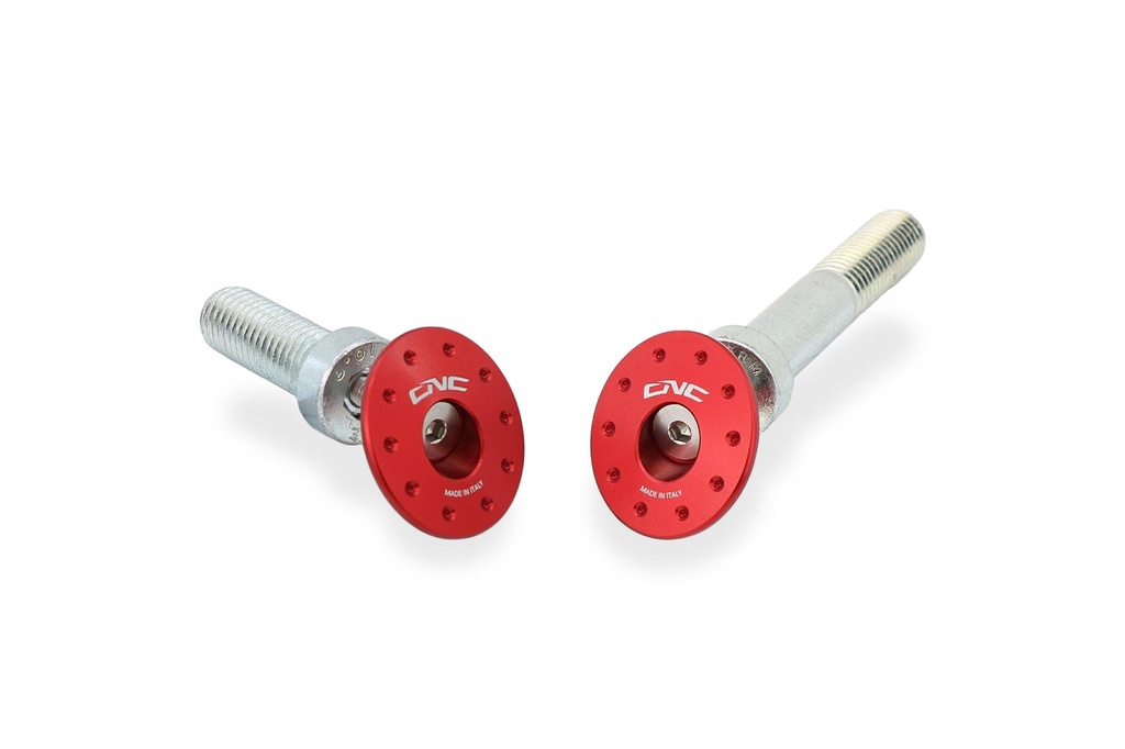 [CNC-TT372R] Frame caps kit Ducati Multistrada V4 - sloping holes (Red)