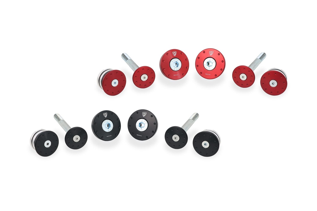 [CNC-TT402B] Frame caps kit Moto Guzzi V85 TT (Black)