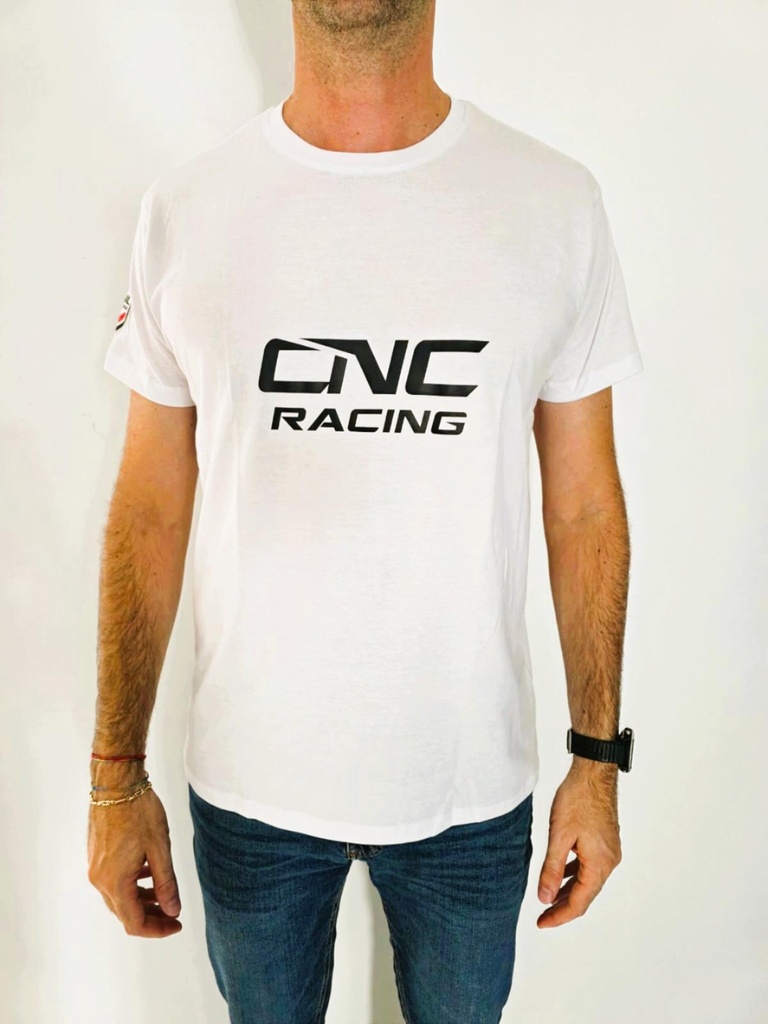T-shirt white CNC Racing - Cotton 100%