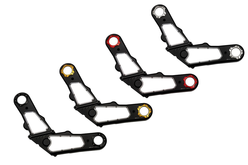 [CNC-CC201BB] Trasparent timing belt cover for Ducati (Black)