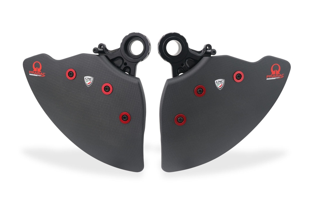 [CNC-ZA751KRPR] GP DUCTS EVO - Front brake cooling system - Carbon Glossy - Ducati Multistrada RS / PP - Pramac Racing (Red)