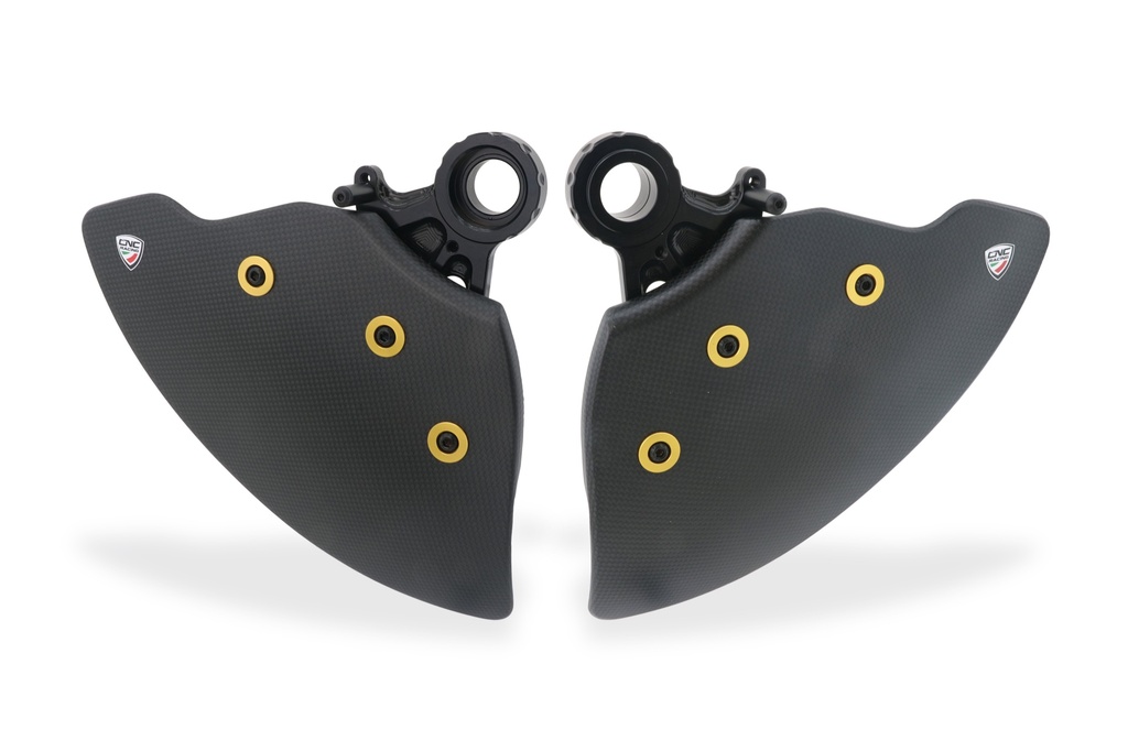 [CNC-ZA752YG] GP DUCTS EVO - Front brake cooling system - Carbon Matt (Gold)
