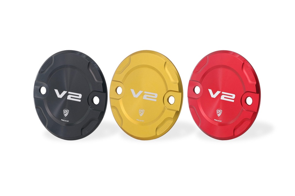 [CNC-CF267B] Timing inspection cover for Ducati V2 (Black)